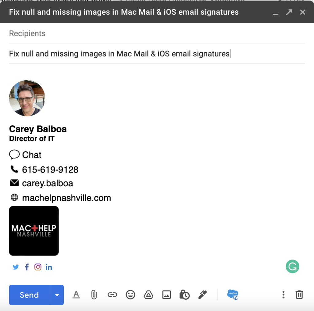 Fix null and missing images in Mac Mail & iOS email signatures